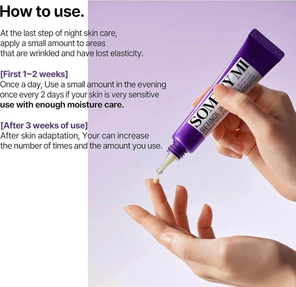 SOME BY MI Retinol Intense Advanced Triple Action Eye Cream – 1.01Oz, 30ml – Korean Retinol Under Eye Cream Anti Aging for Fine Lines – Brightens Dark Circles & Smooths Skin Texture – Korean Skin Care